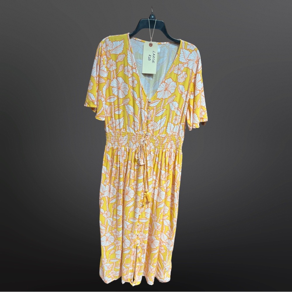 Breathable Short Sleeve Maxi Dress Summer Loose Cotton Dress
